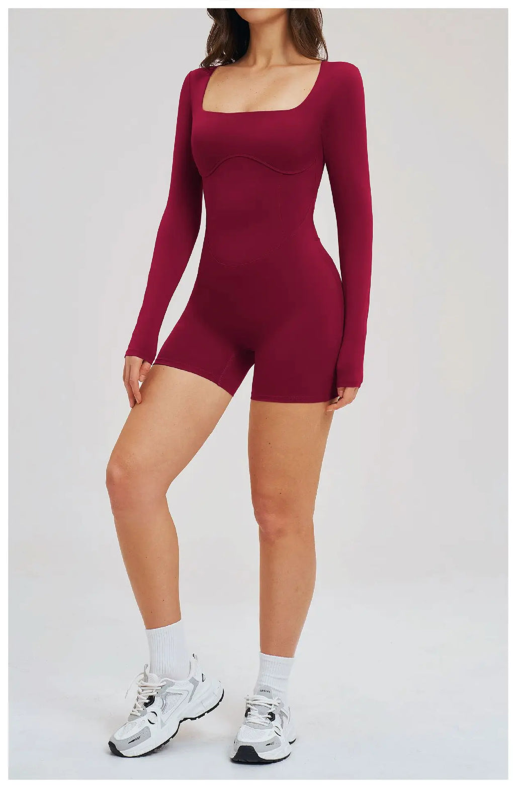 Backless Scrunch Romper - Short-Sleeve Push-Up Bodysuit