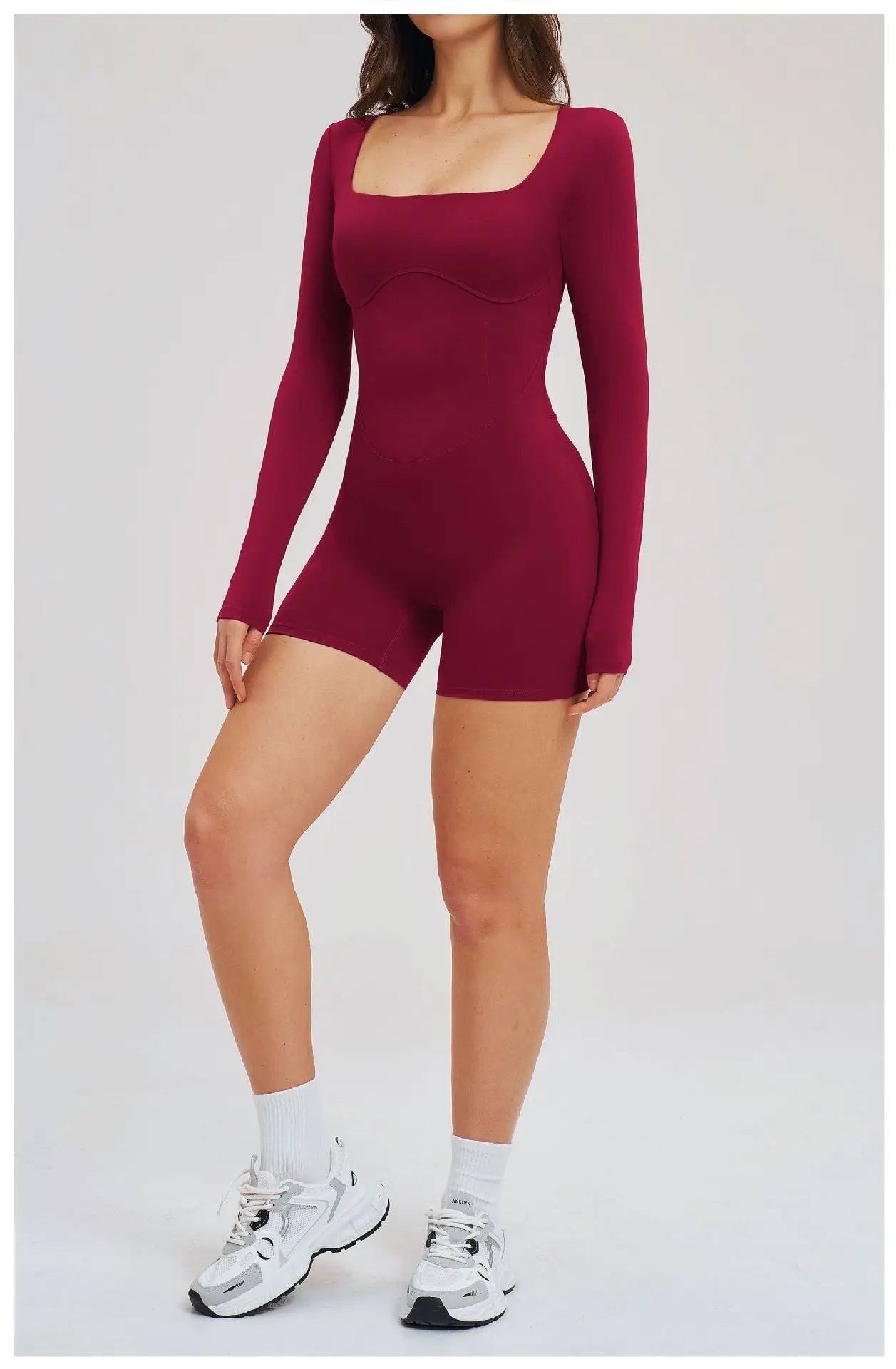 Backless Scrunch Romper - Short-Sleeve Push-Up Bodysuit
