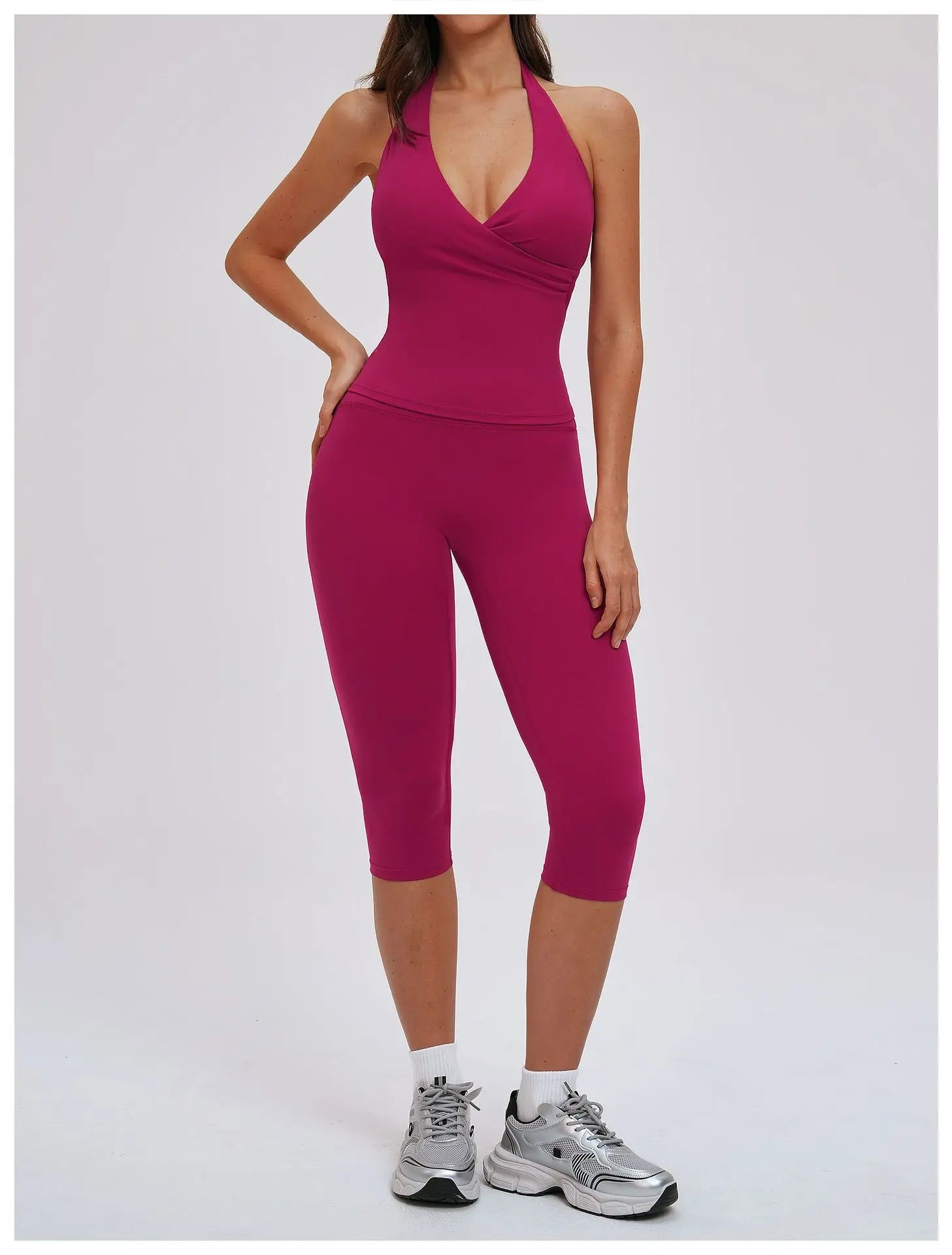 2-Piece Long Sleeve Set - Quick-Dry Yoga & Running Tracksuit
