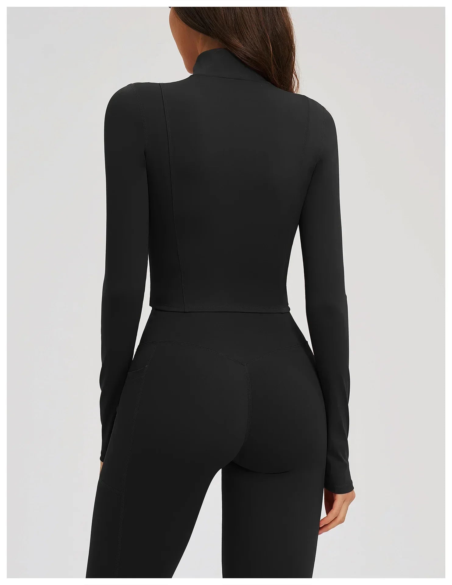 Zip-Up Crop Jacket - Women's Quick-Dry Yoga & Running Top
