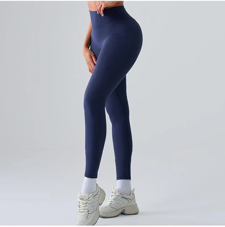 High-Waist Yoga Leggings - Breathable Running & Cycling Tights