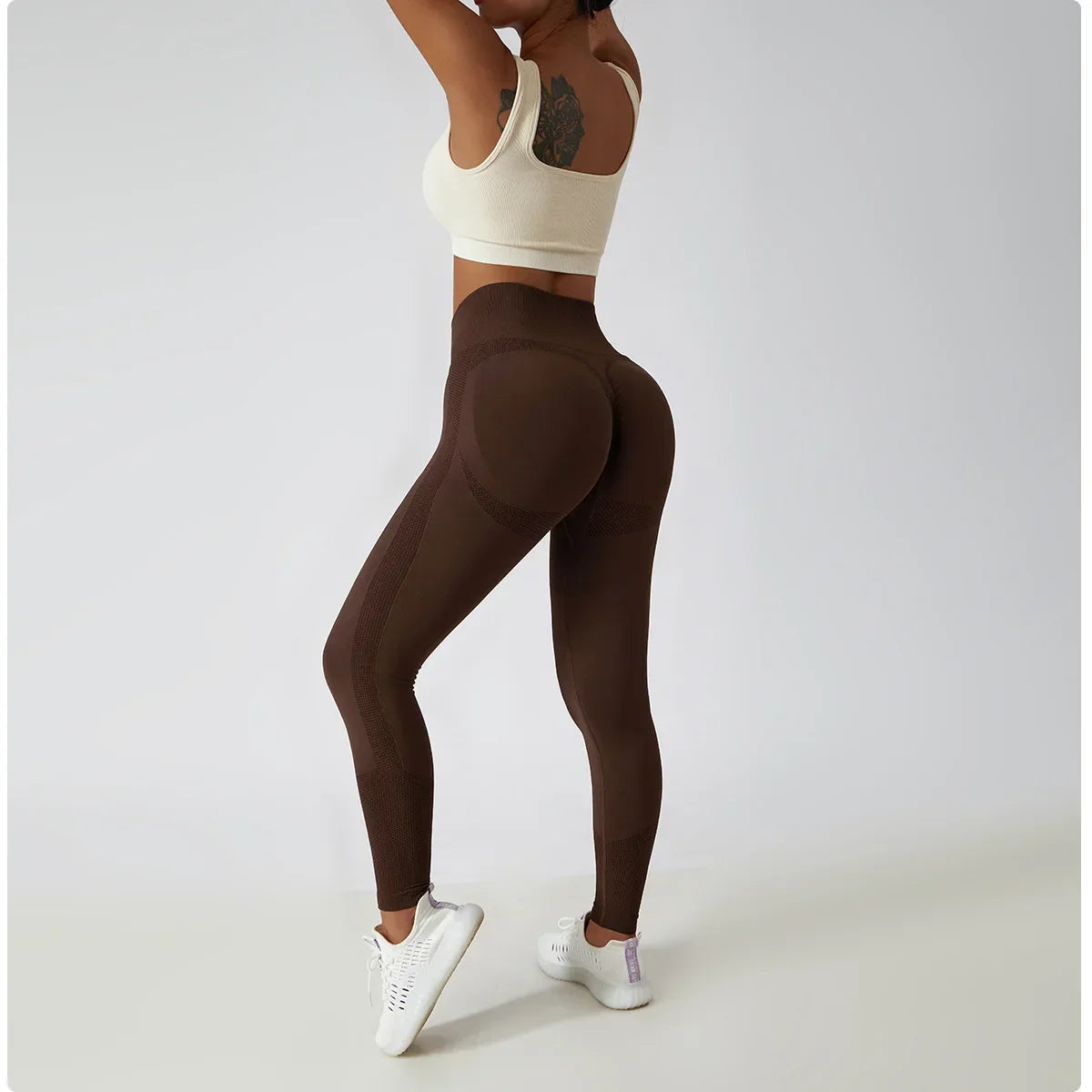 Seamless Scrunch-Butt Leggings - High-Waist Push-Up Yoga Pants