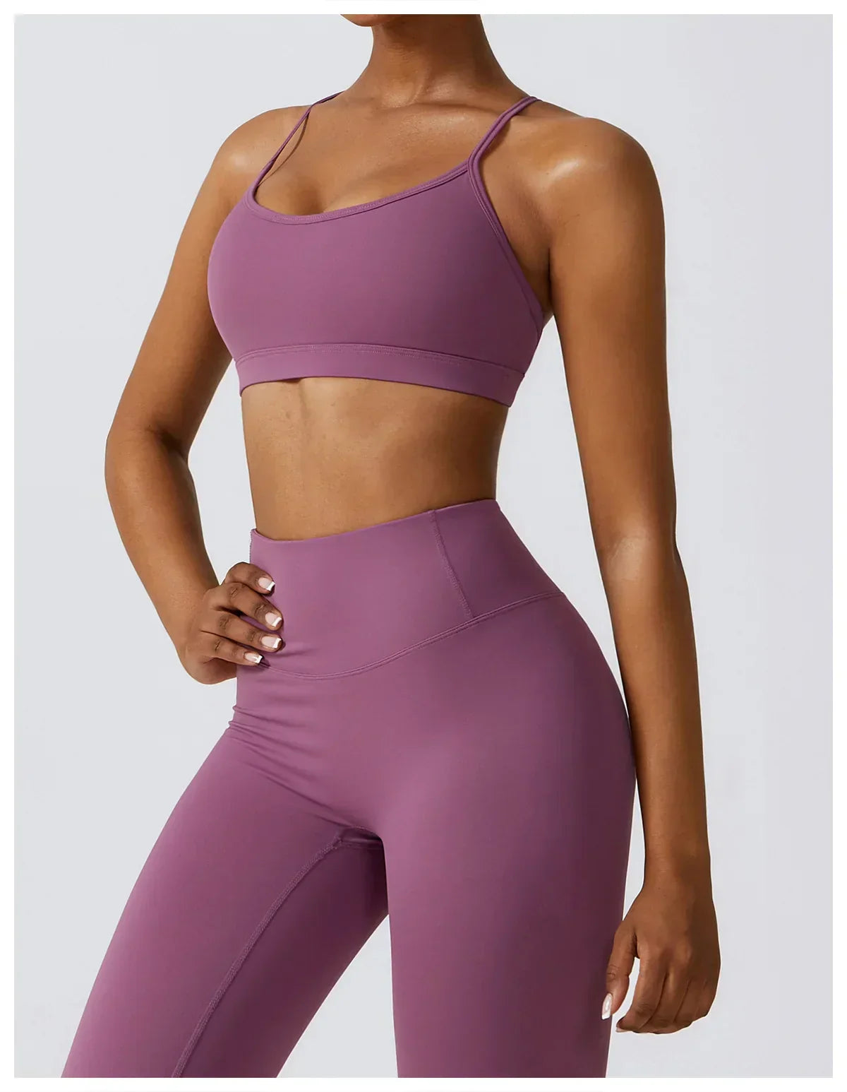 2/3-Piece Activewear Set - Leggings, Bra & Long Sleeve Top