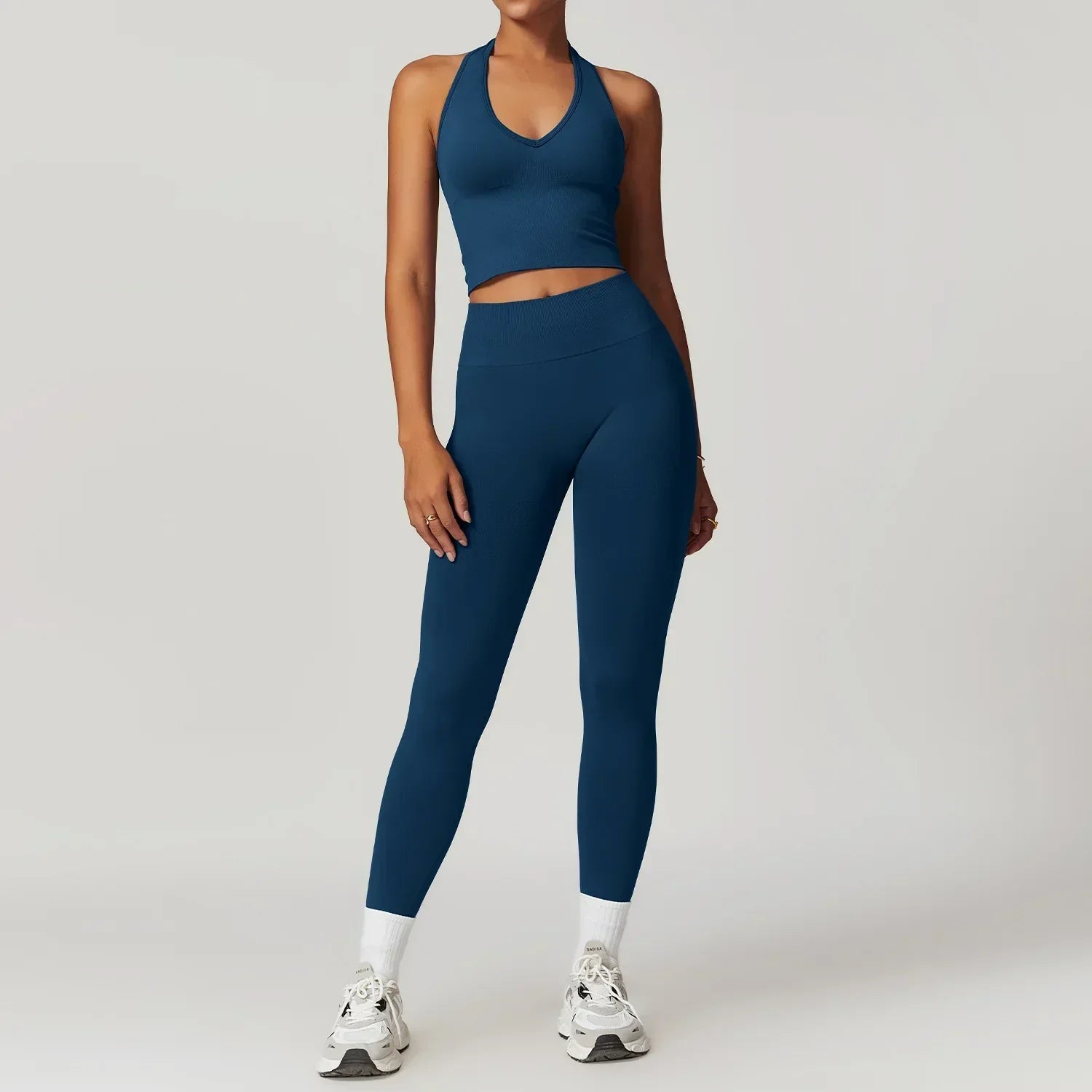2-Piece Seamless Set - High-Waist Leggings & Top Tracksuit
