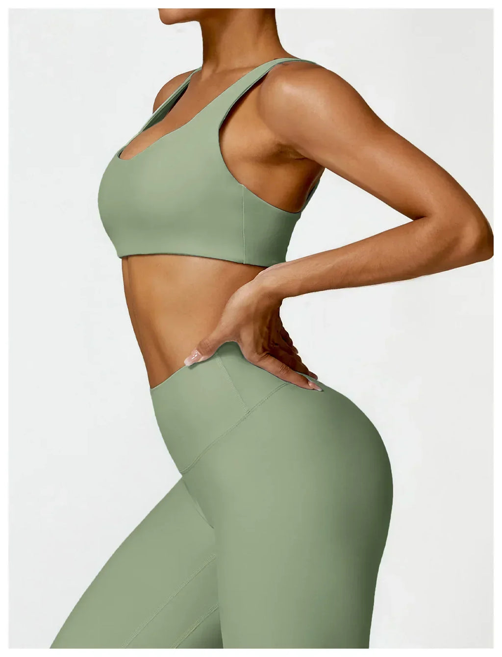 2-Piece Legging & Long Sleeve Set - Women's Yoga Tracksuit