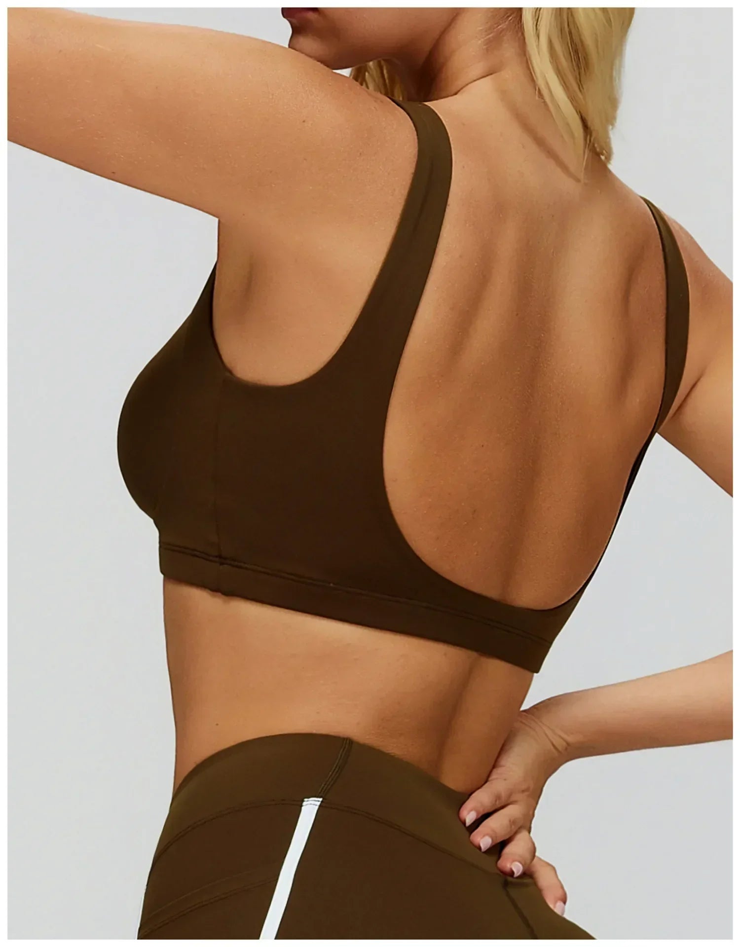 Backless Push-Up Sports Bra - Women's Athletic Crop Top