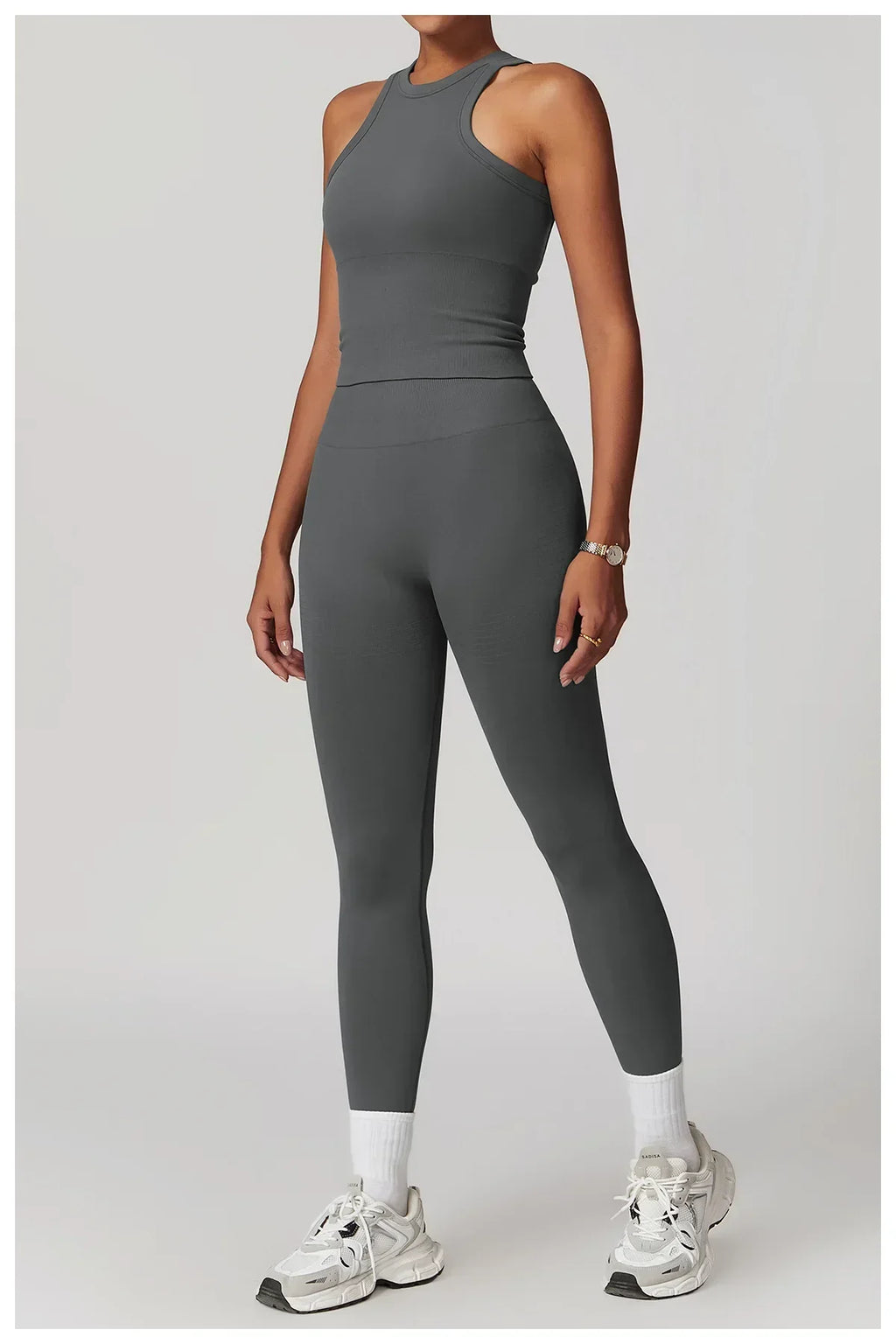 2-Piece Seamless Set - High-Waist Leggings & Top Tracksuit