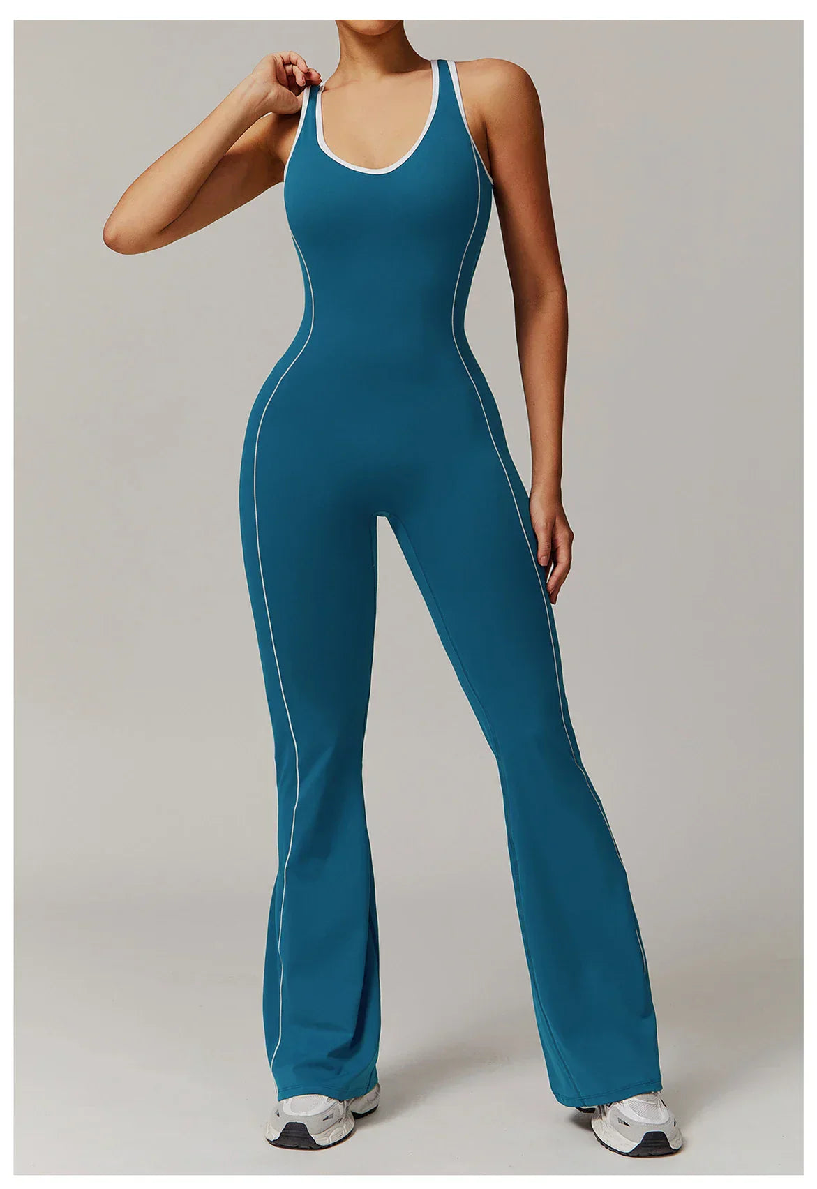 Zip-Up Skort Romper - Women's Gym & Yoga Jumpsuit