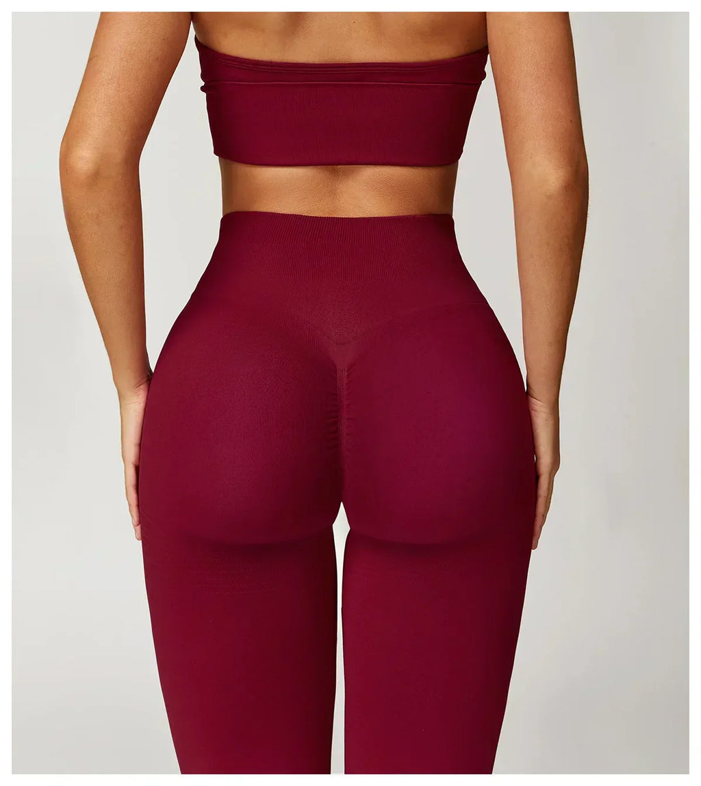 High-Waist Push-Up Leggings - Breathable Yoga & Running Tights