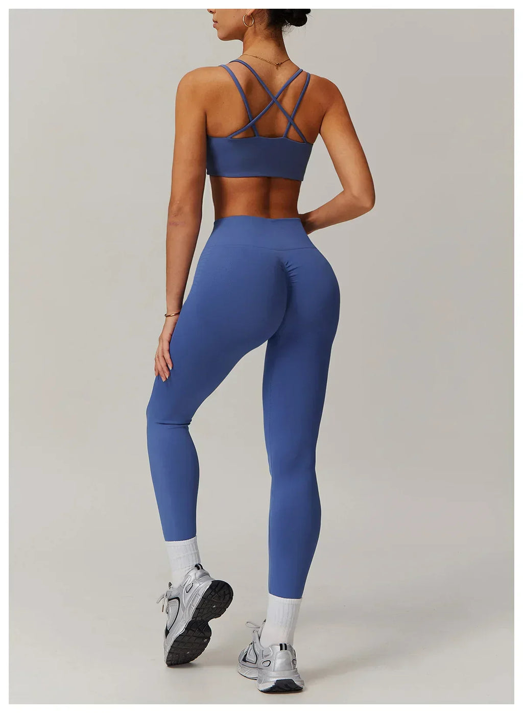 Criss-Cross Back Sports Bra - High-Support Padded Bralette