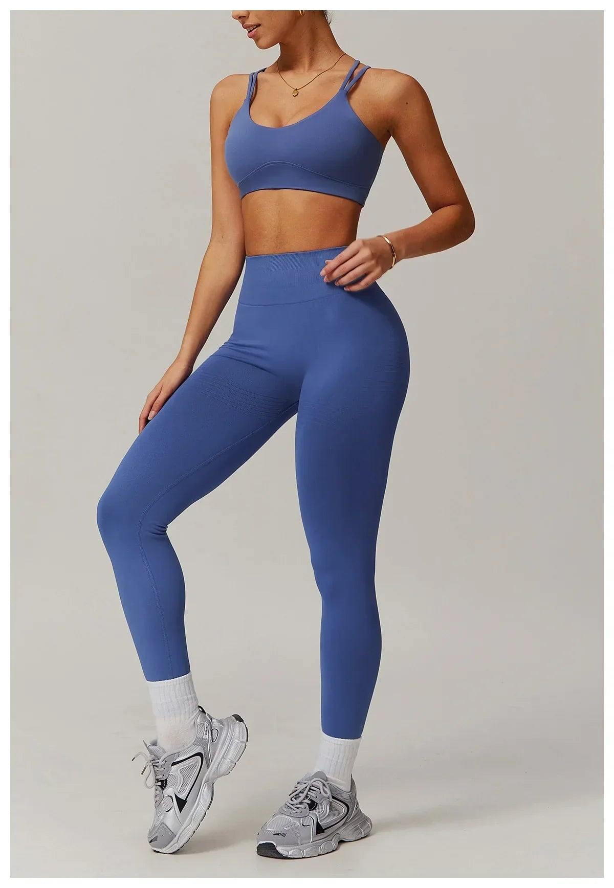 Criss-Cross Back Sports Bra - High-Support Padded Bralette