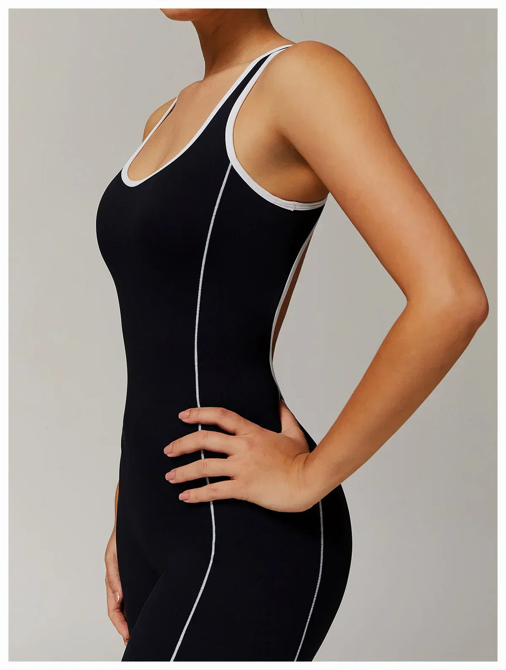Zip-Up Skort Romper - Women's Gym & Yoga Jumpsuit