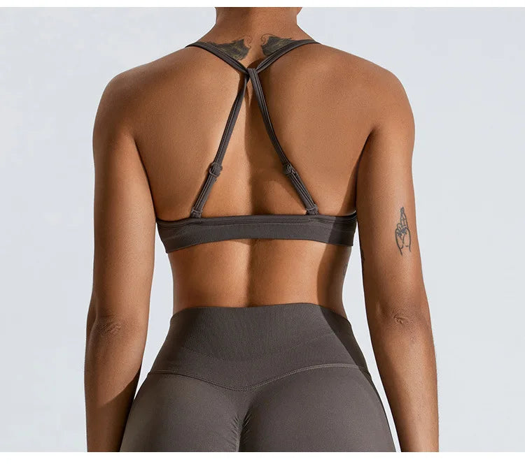 Scrunch Push-Up Sports Bra - Seamless Adjustable-Strap Tank