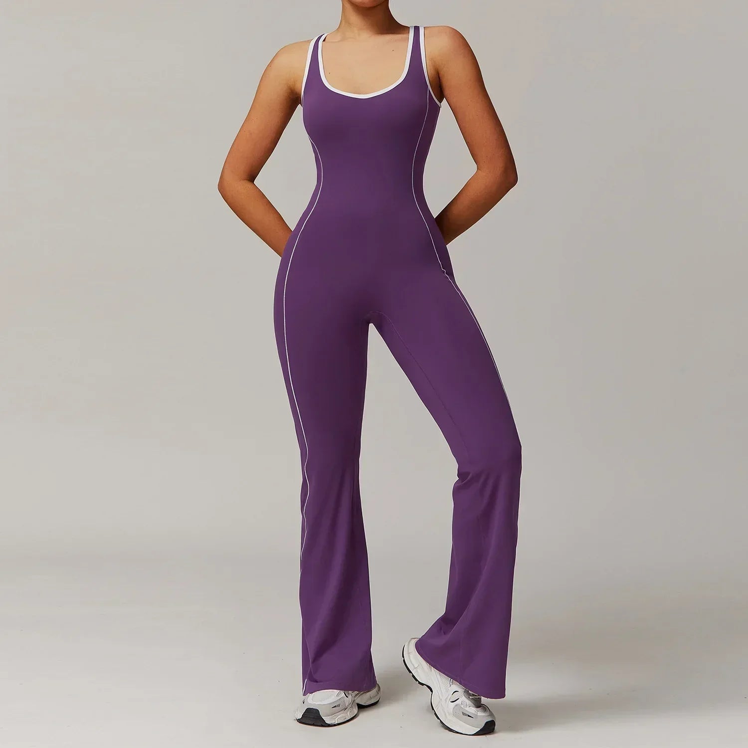Zip-Up Skort Romper - Women's Gym & Yoga Jumpsuit