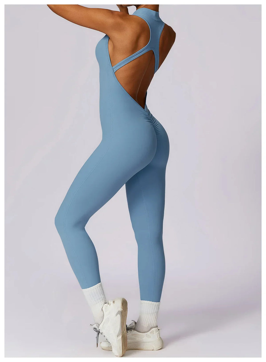 Zip-Front Yoga Jumpsuit - Women's Pilates & Gym Overalls