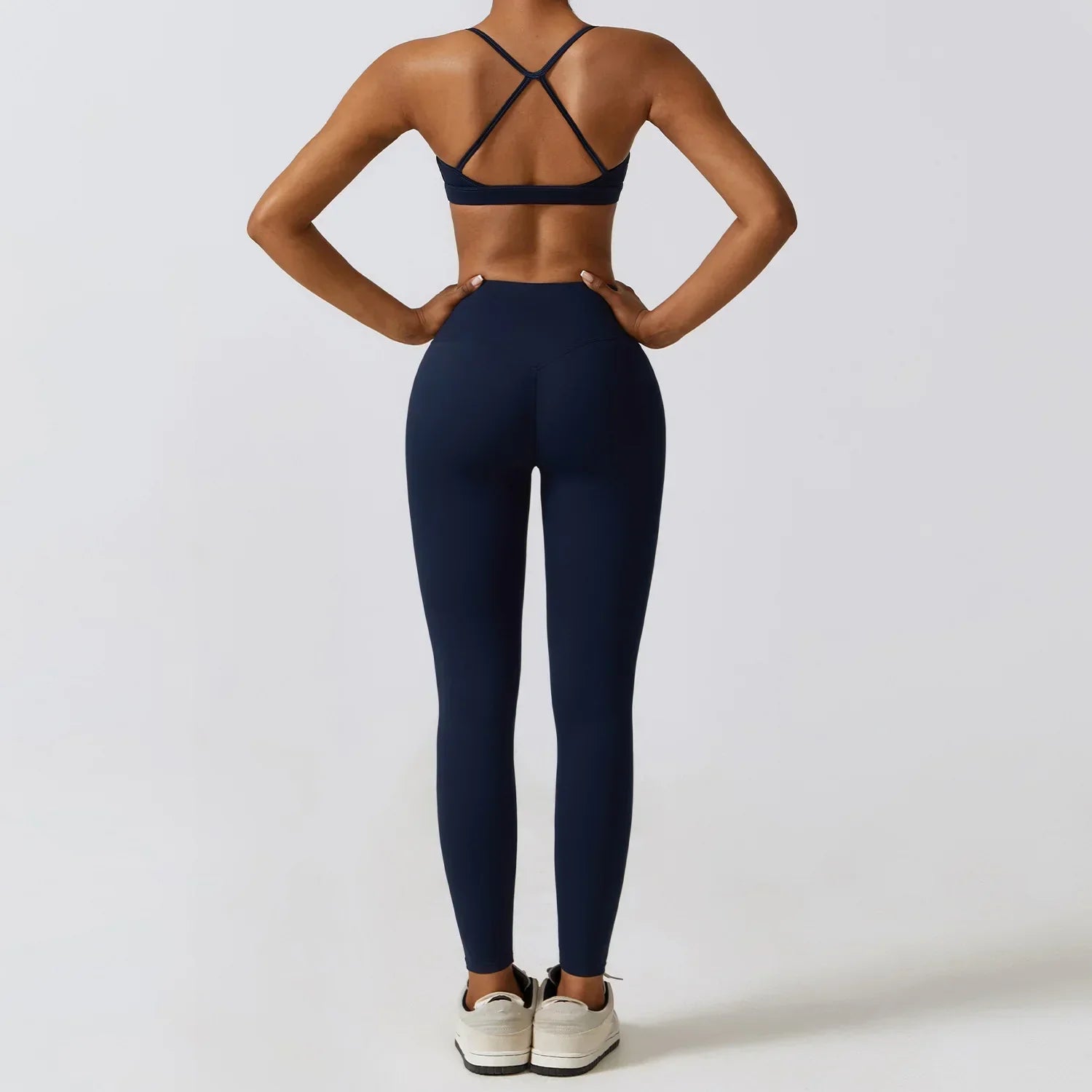 2/3-Piece Activewear Set - Leggings, Bra & Long Sleeve Top