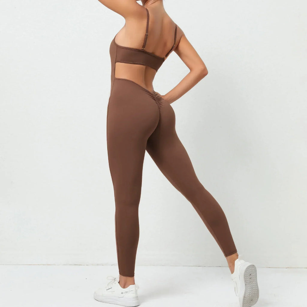 Running Overalls Romper - Women's Gym & Yoga Jumpsuit