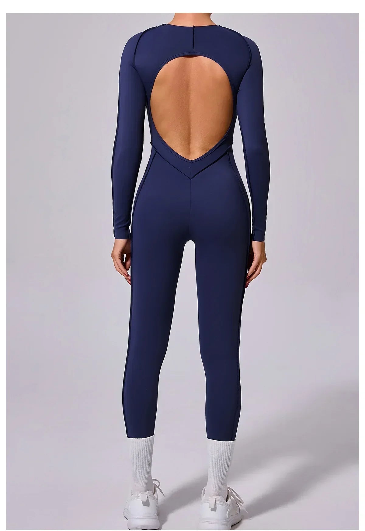 Long Sleeve Overalls Romper - Women's Running & Gym Jumpsuit