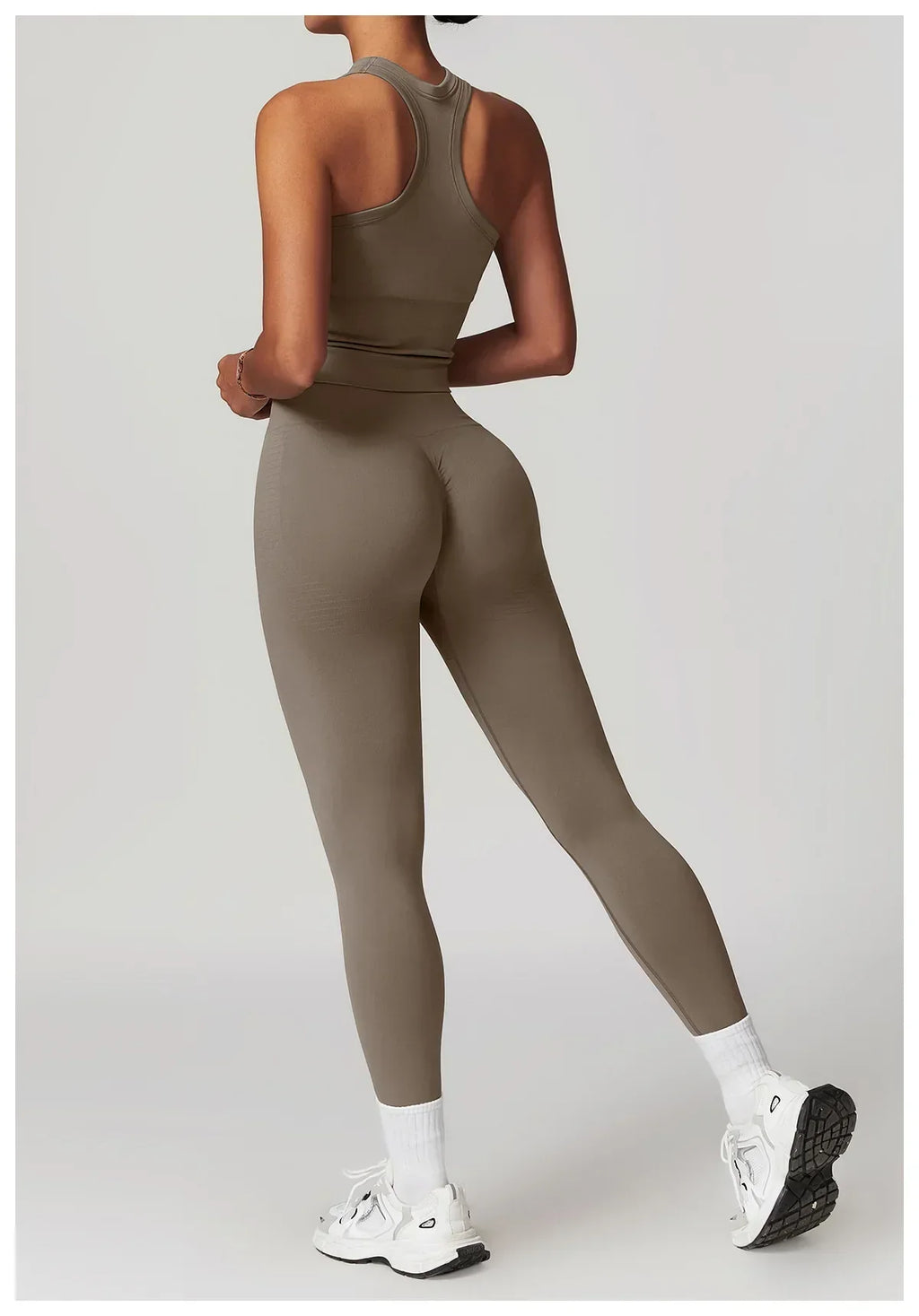 2-Piece Seamless Set - High-Waist Leggings & Top Tracksuit
