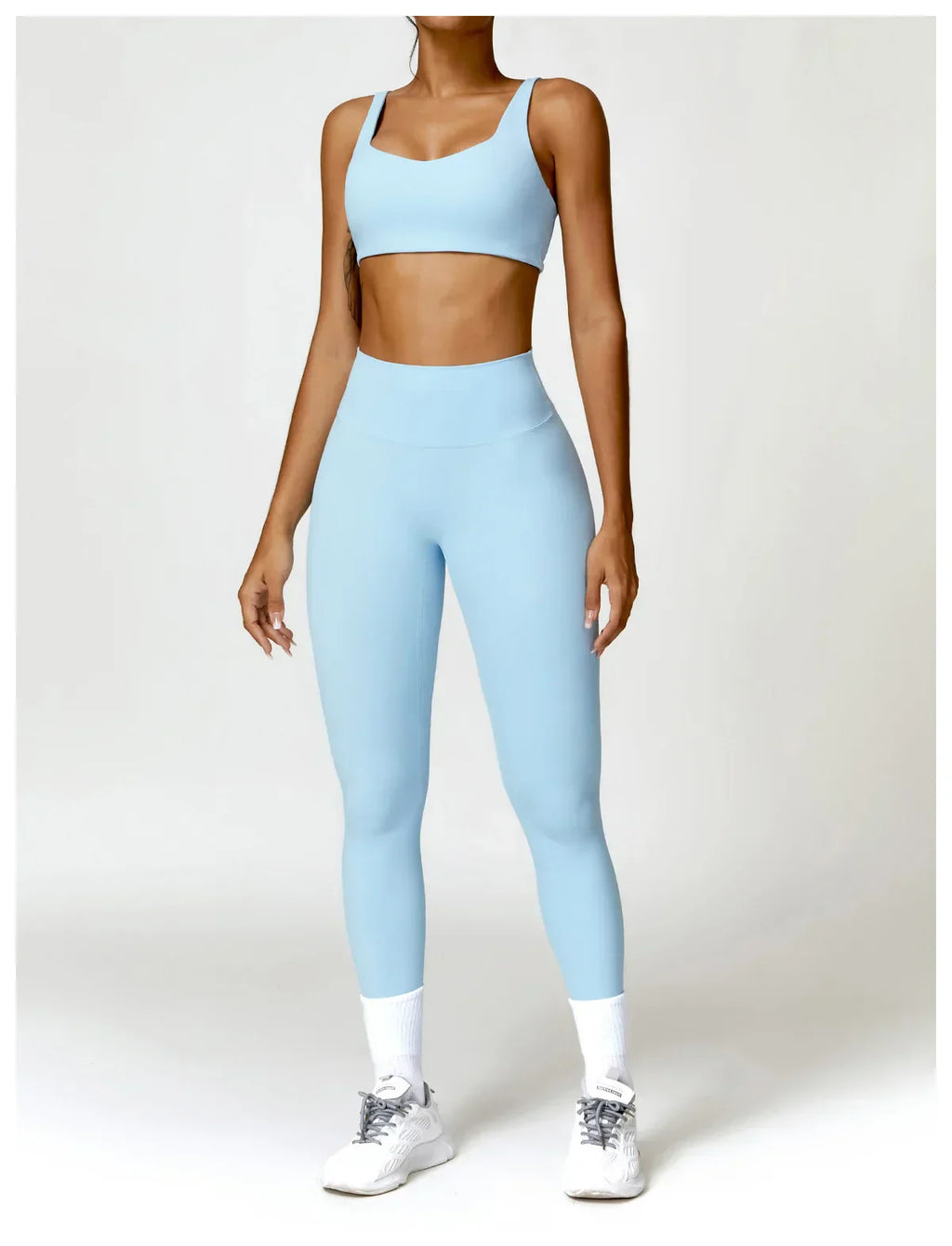 2-Piece Legging & Long Sleeve Set - Women's Yoga Tracksuit