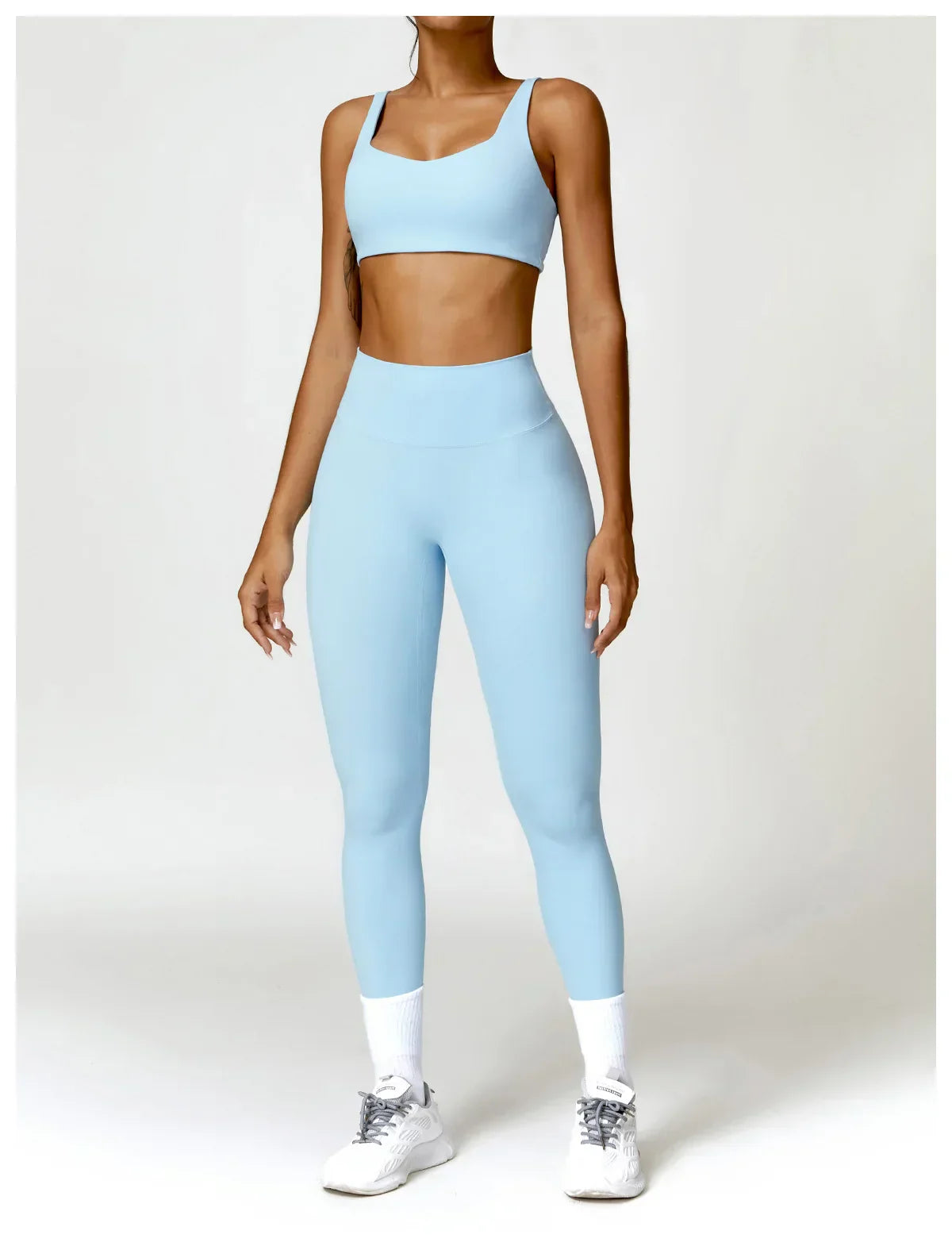 2-Piece Legging & Long Sleeve Set - Women's Yoga Tracksuit