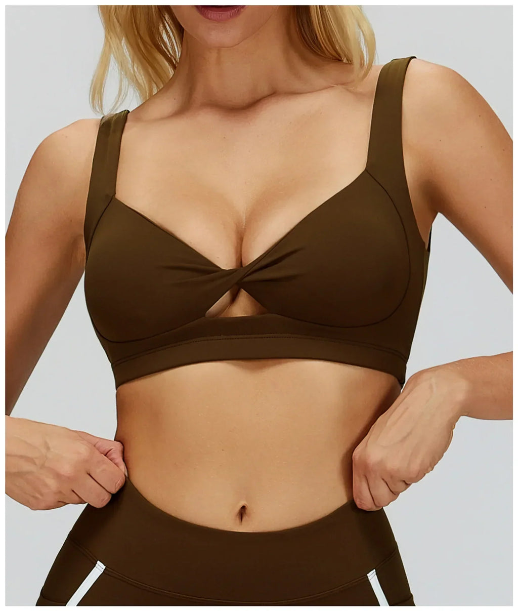 Backless Push-Up Sports Bra - Women's Athletic Crop Top
