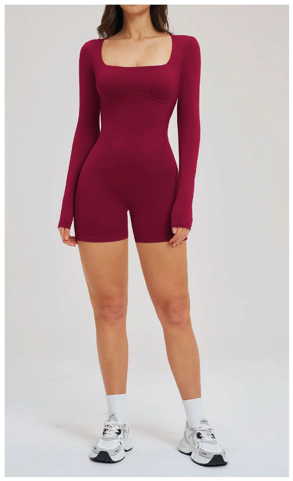 Backless Scrunch Romper - Short-Sleeve Push-Up Bodysuit