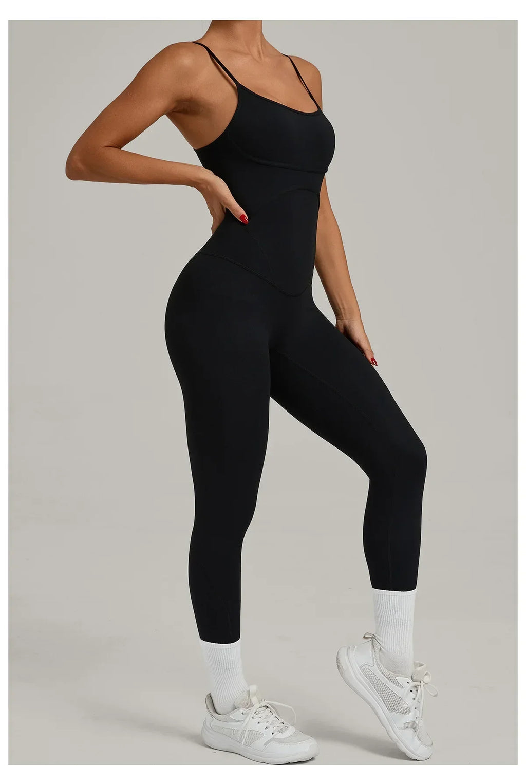 Scrunch Backless Romper - Women's One-Piece Yoga Jumpsuit