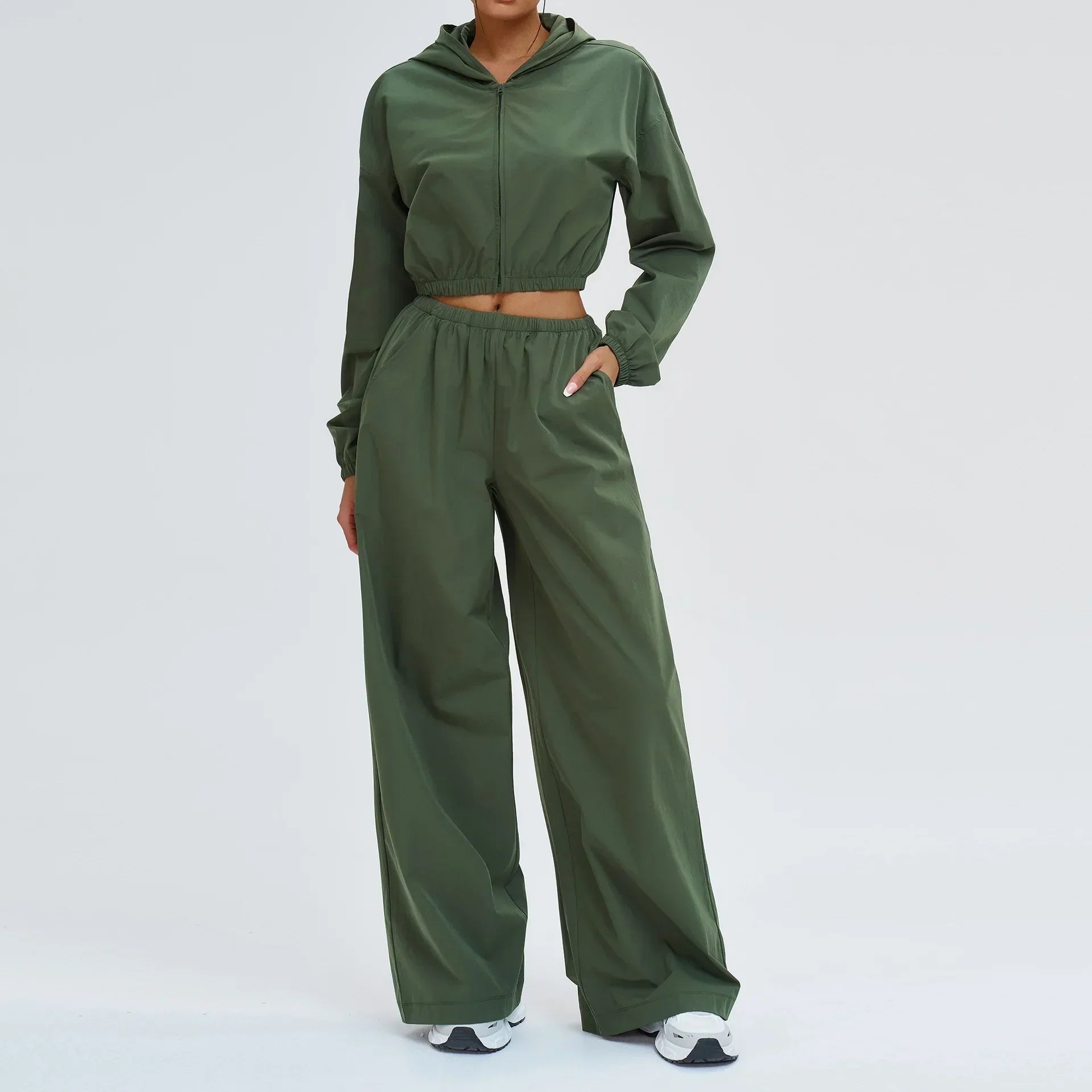2-Piece Sun Protection Set - Windproof Hooded Outdoor Sportswear