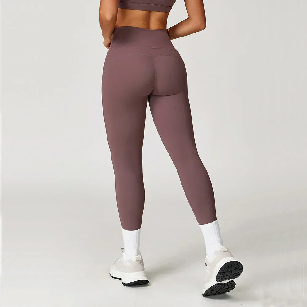 High-Waist Yoga Leggings - Breathable Running Tights