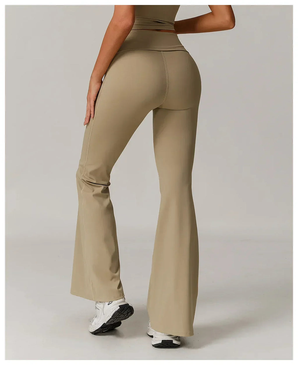High-Waist Flare Leggings - Tummy-Control Wide-Leg Yoga Pants
