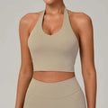 Halter High-Support Sports Bra - Open-Back Push-Up