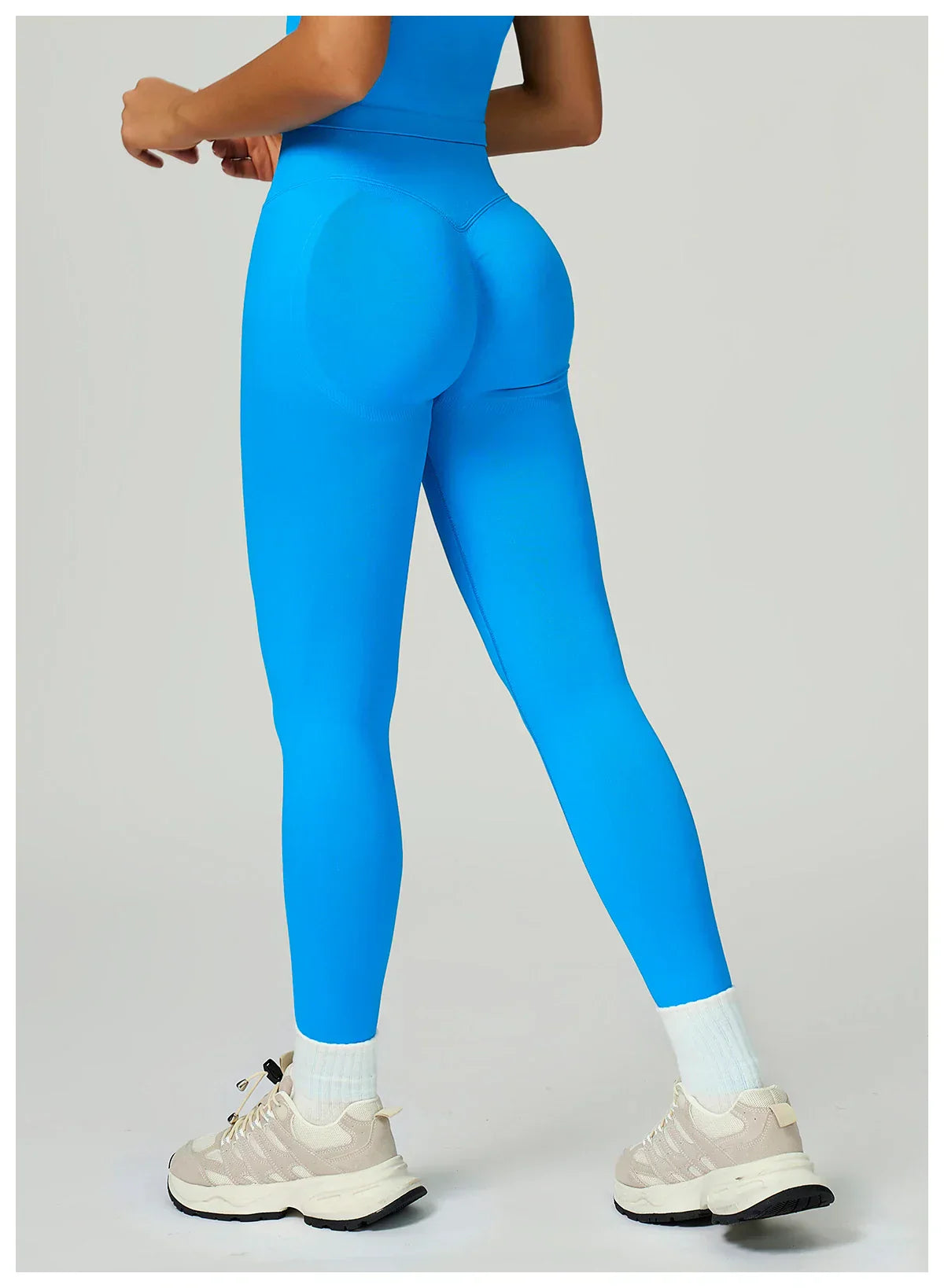 Seamless High-Waist Leggings - Breathable Yoga & Running Tights