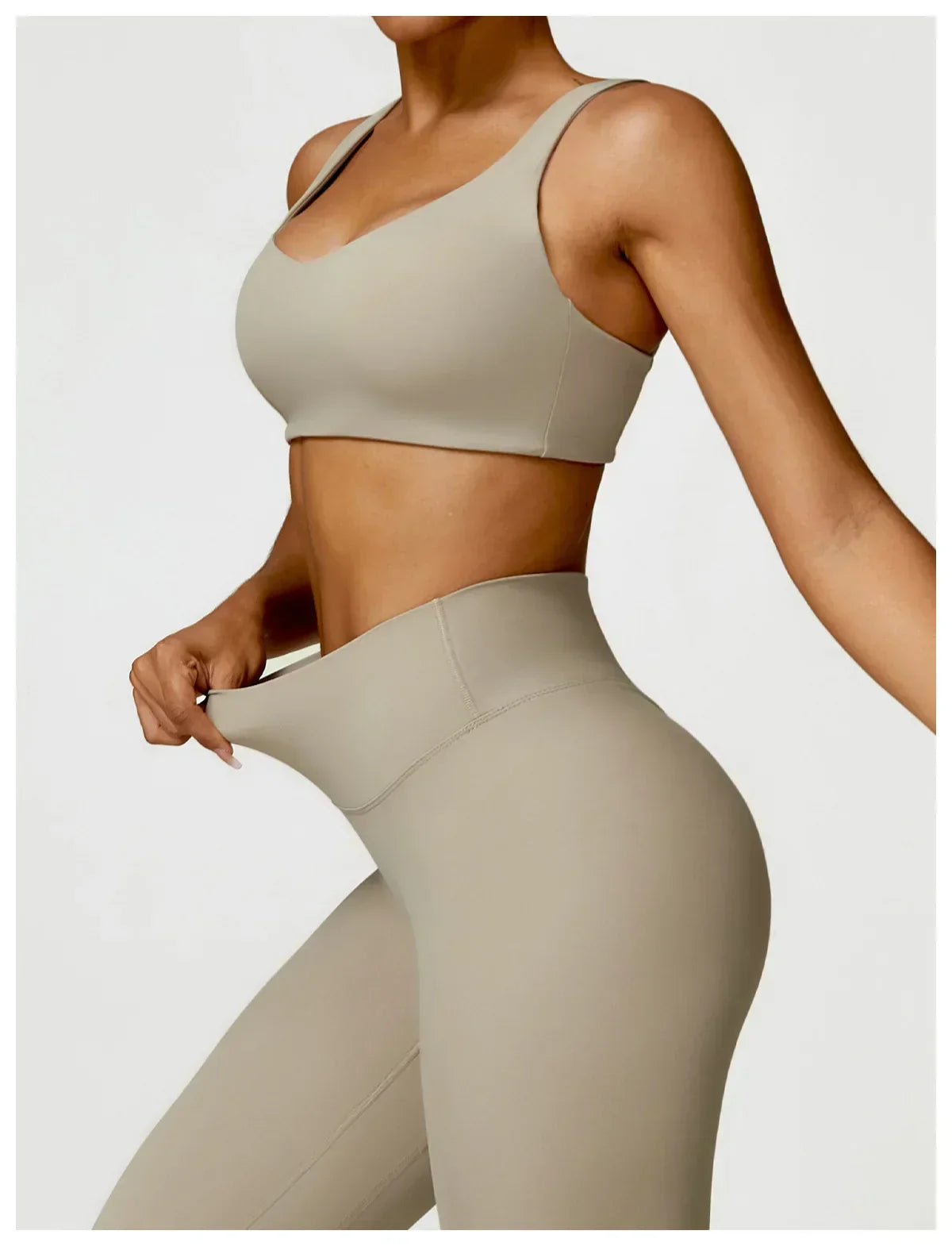 2-Piece Legging & Long Sleeve Set - Women's Yoga Tracksuit