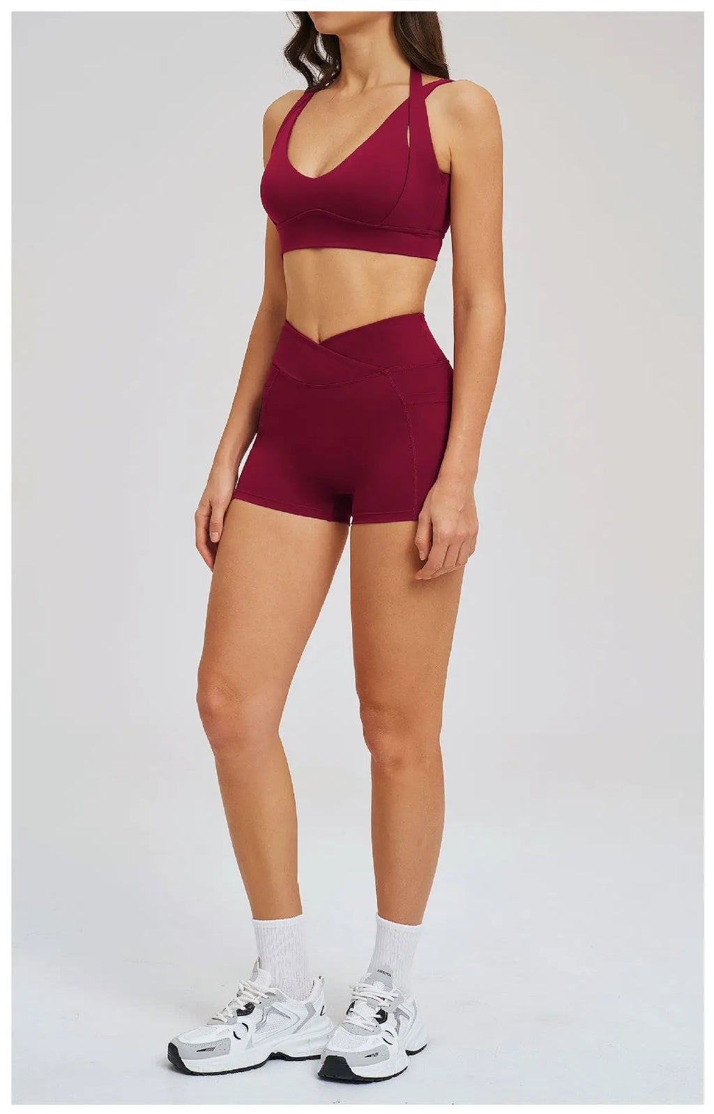 2-Piece Shorts Set - Women's Yoga & Gym Tracksuit