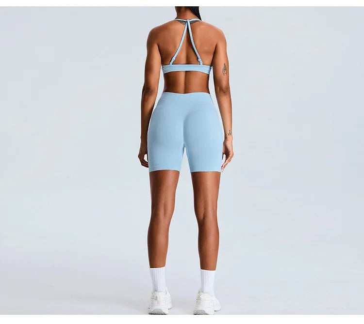 Scrunch Push-Up Sports Bra - Seamless Adjustable-Strap Tank