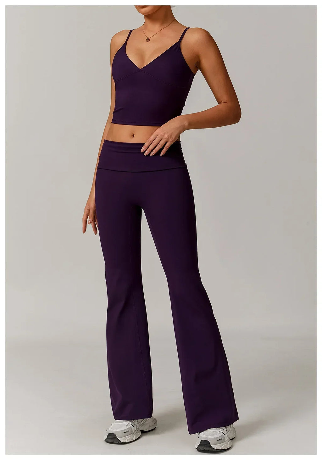 High-Waist Flare Leggings - Tummy-Control Wide-Leg Yoga Pants