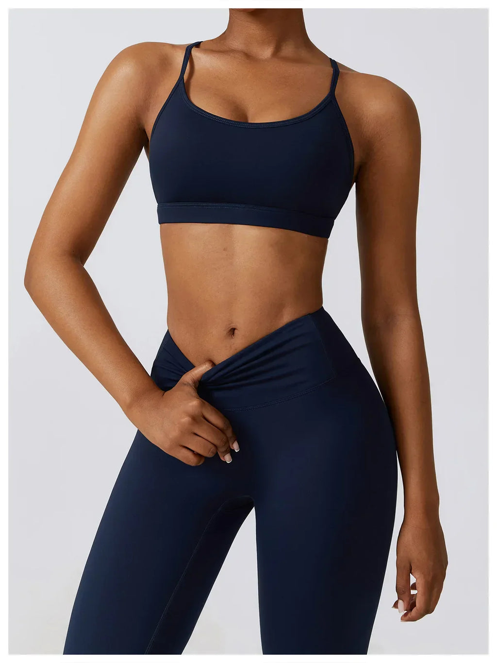 2/3-Piece Activewear Set - Leggings, Bra & Long Sleeve Top