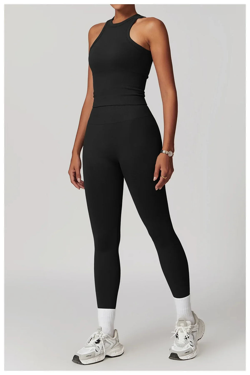 2-Piece Seamless Set - High-Waist Leggings & Top Tracksuit