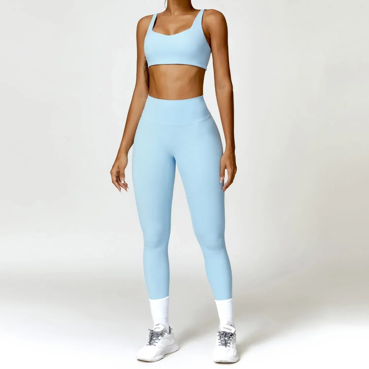 2-Piece Legging & Long Sleeve Set - Women's Yoga Tracksuit