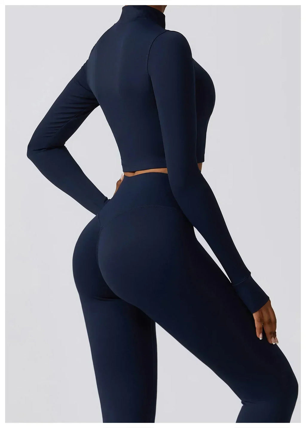 2/3-Piece Activewear Set - Leggings, Bra & Long Sleeve Top
