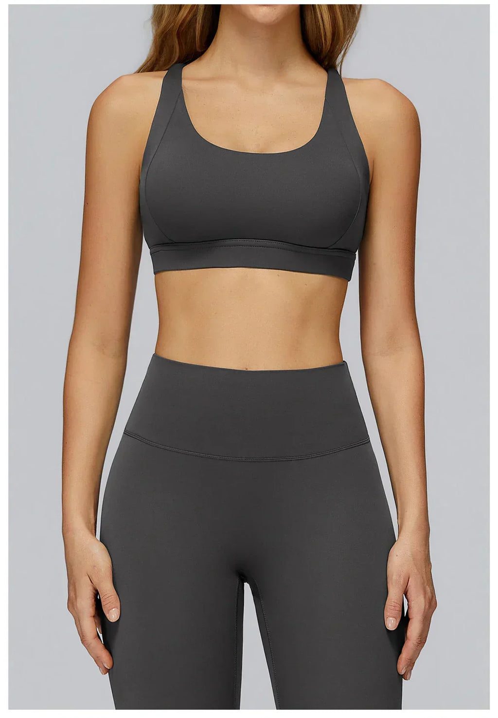 Cross-Back Push-Up Sports Bra - Breathable Tank Top