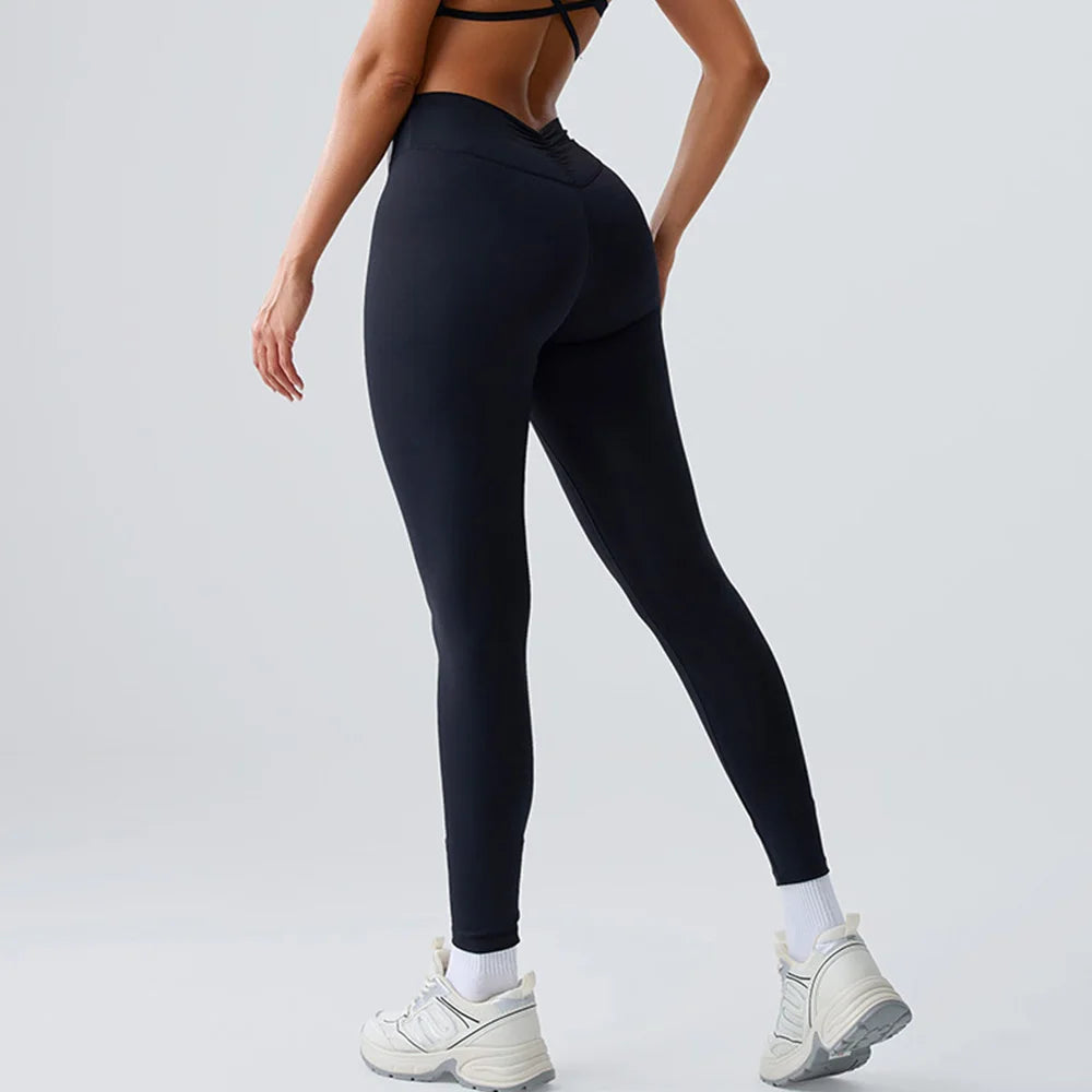 High-Waist Yoga Leggings - Breathable Running & Cycling Tights