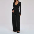 2-Piece Long Sleeve Set - Quick-Dry Yoga & Running Tracksuit