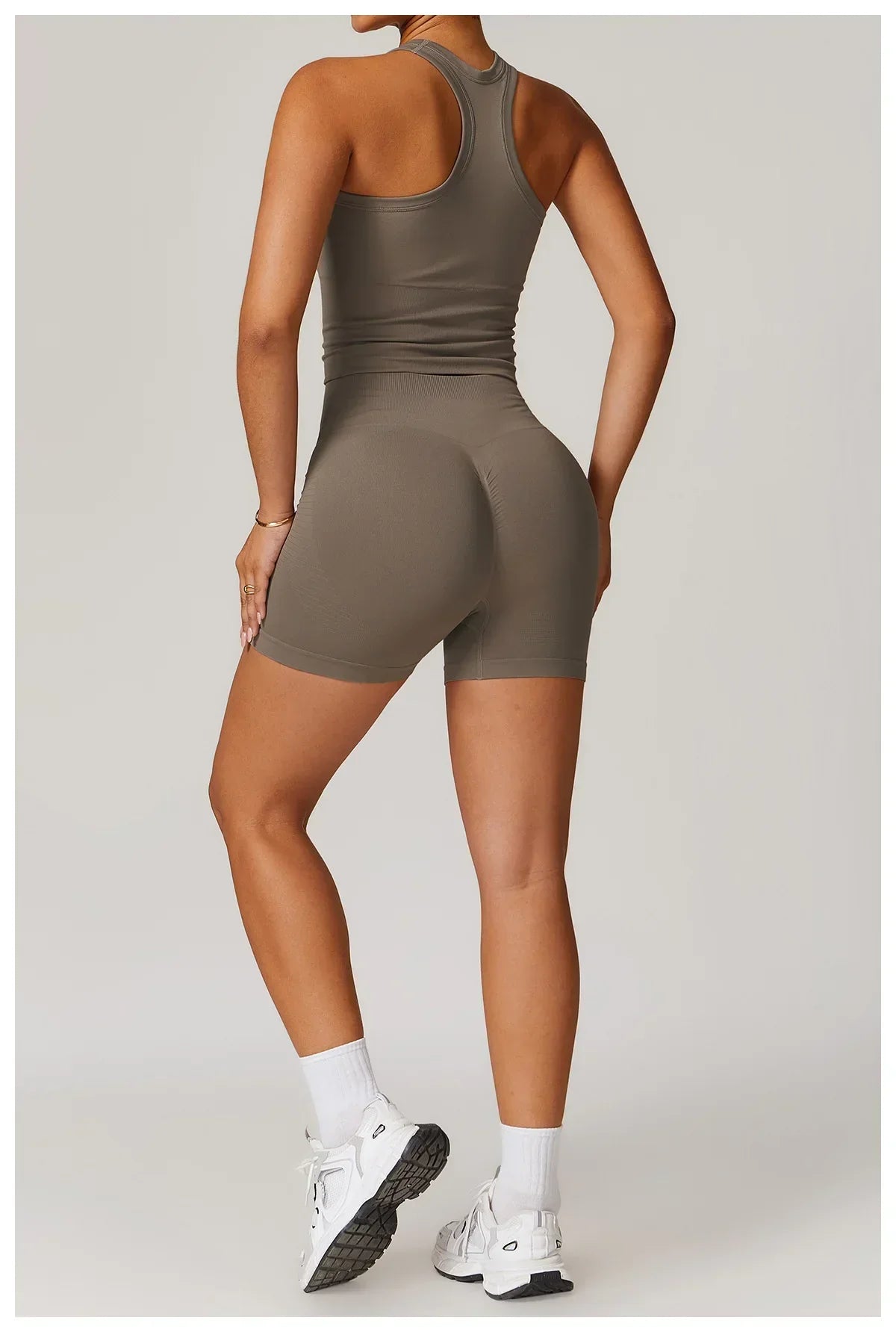 2-Piece Seamless Set - High-Waist Leggings & Top Tracksuit
