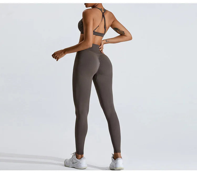 Scrunch Push-Up Sports Bra - Seamless Adjustable-Strap Tank