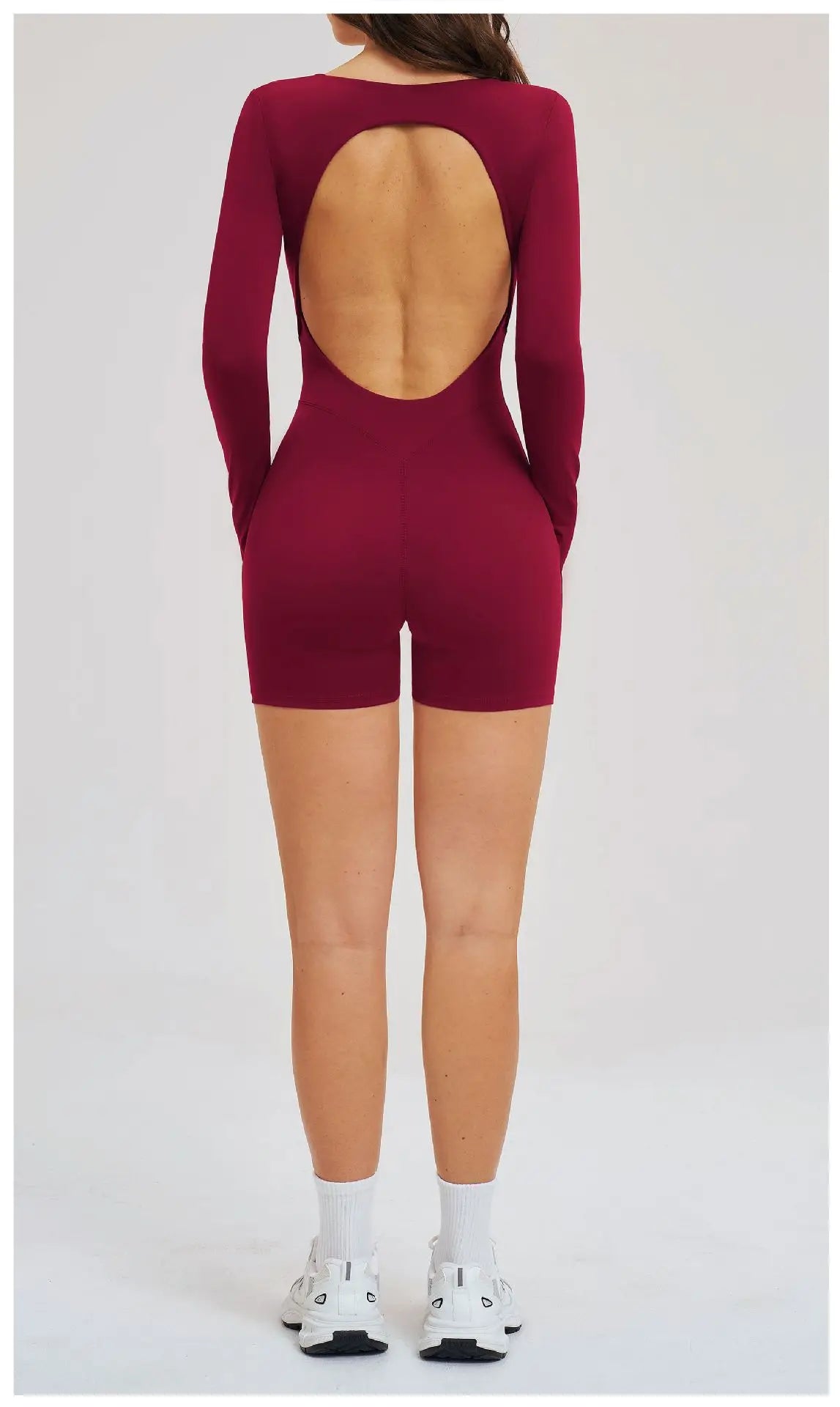Backless Scrunch Romper - Short-Sleeve Push-Up Bodysuit