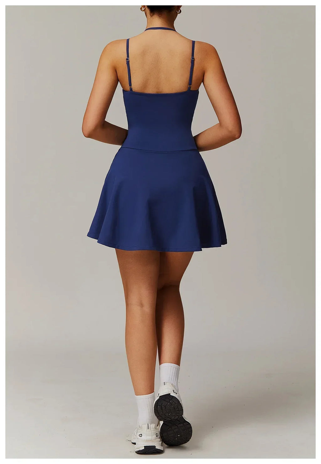 Skort Gym Jumpsuit - Women's Fitness Tracksuit Set