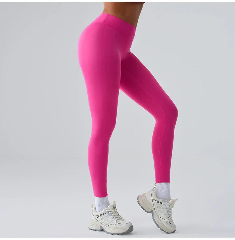 High-Waist Yoga Leggings - Breathable Running & Cycling Tights