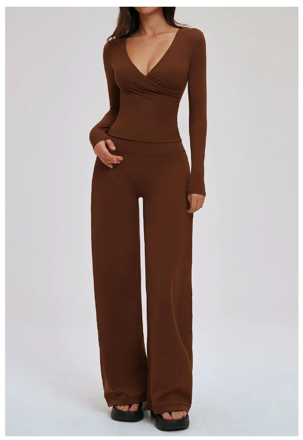 2-Piece Long Sleeve Set - Quick-Dry Yoga & Running Tracksuit